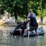 Parts of Kherson are flooded after the Nova Kakhovka dam destruction