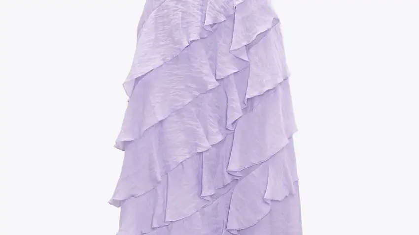 Vestido mini volantes.