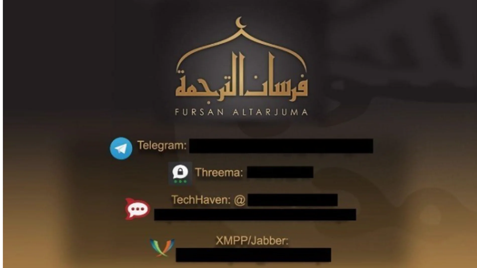 Cartel propagandístico de Fursan al Tarjuma