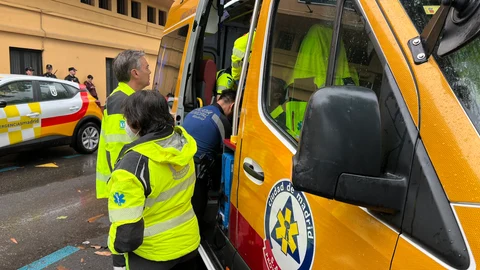 Accidente laboral en calle Luis Mitjans