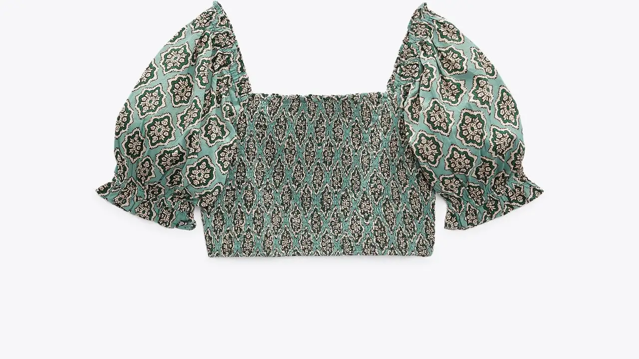 Top corto estampado
