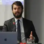 García-Gallardo durante su intervención en Bruselas
