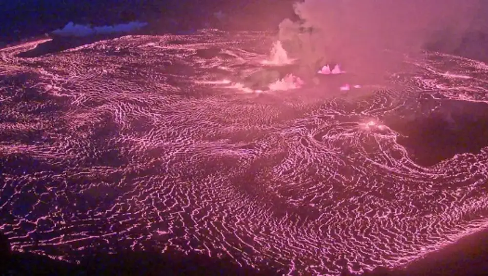 El volcán Kilauea en erupción
