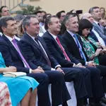 El secretario general del PSOE-A, Juan Espadas (en el centro), en un reciente acto en Sevilla
