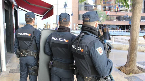 Un grupo de policías nacionales