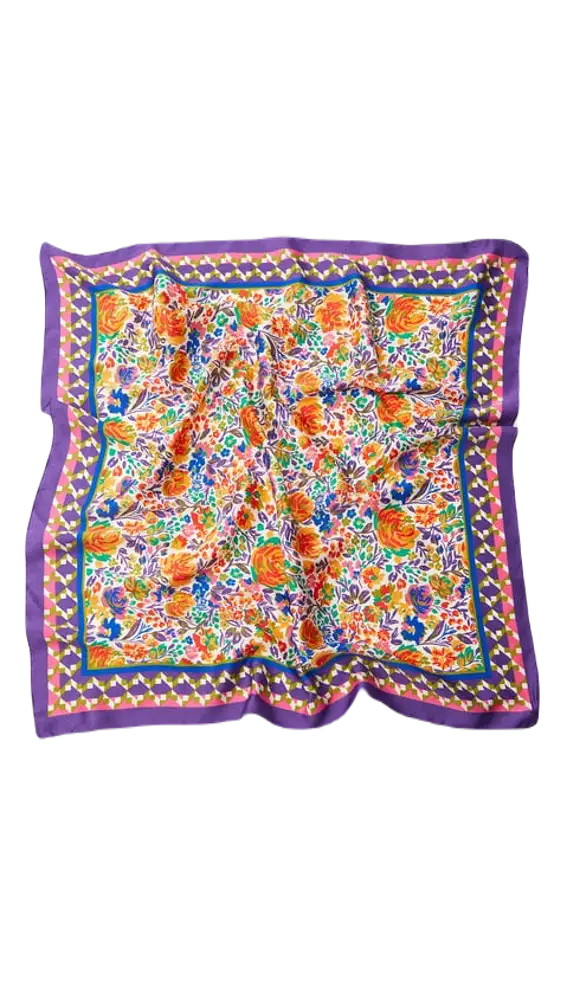 panuelo satinado estampado 67 Printed satin scarf