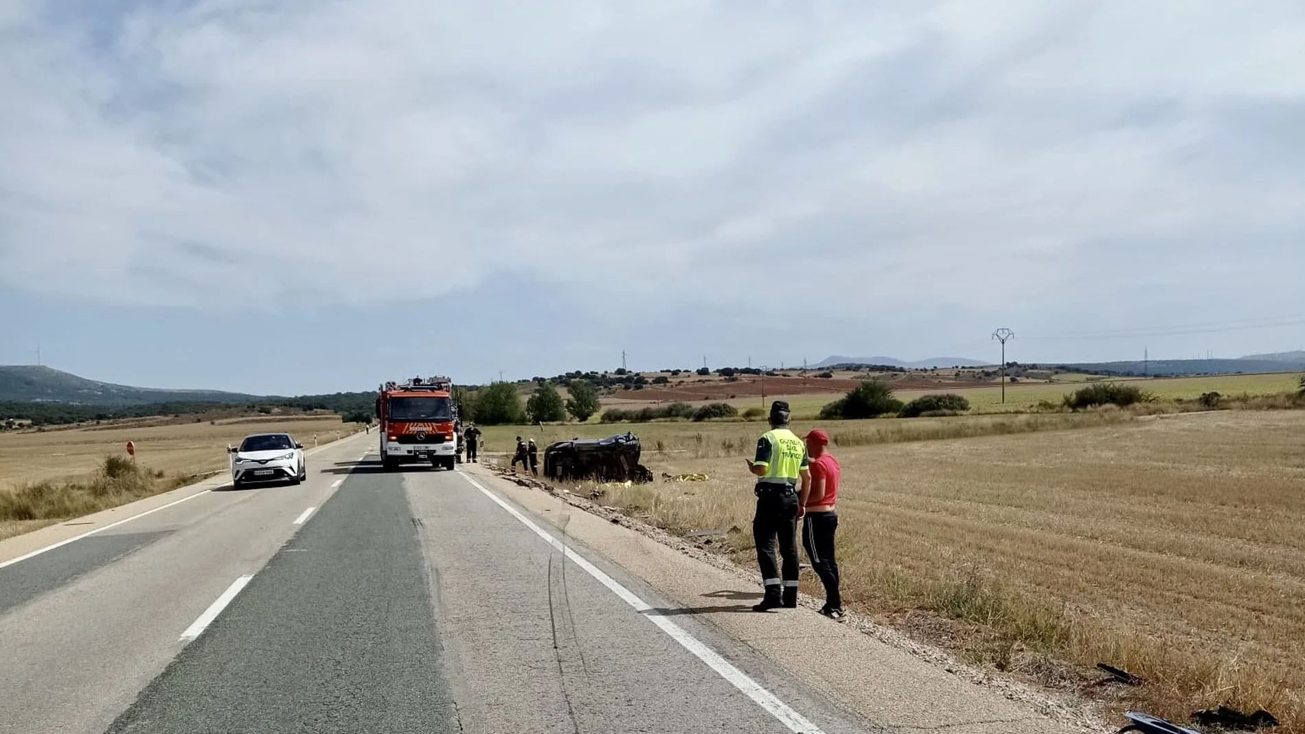 Accidente en la N-122, en Soria, en uno de los tramos más peligrosos de la Región