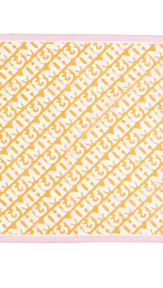 panuelo estampado naranja 67 Orange print scarf