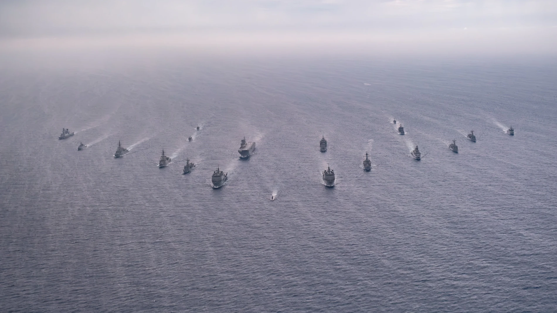 19 buques de guerra de la Armada y otros países por el Mediterráneo en el ejercicio Flotex 23