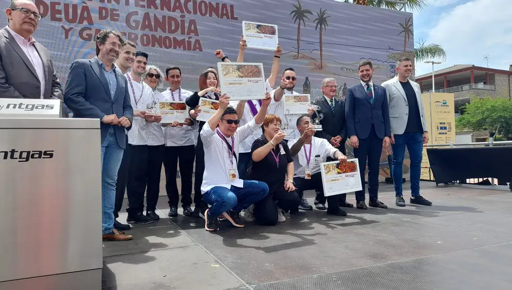 Ganadores del 48 concurso internacional de fideuá de Gandia