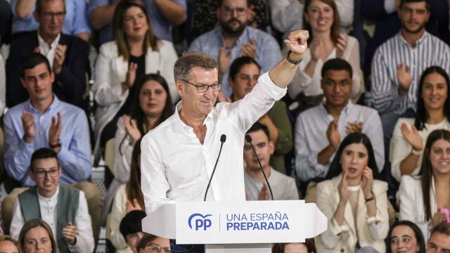 Alberto Núñez Feijóo en un acto en Santiago de Compostela.
