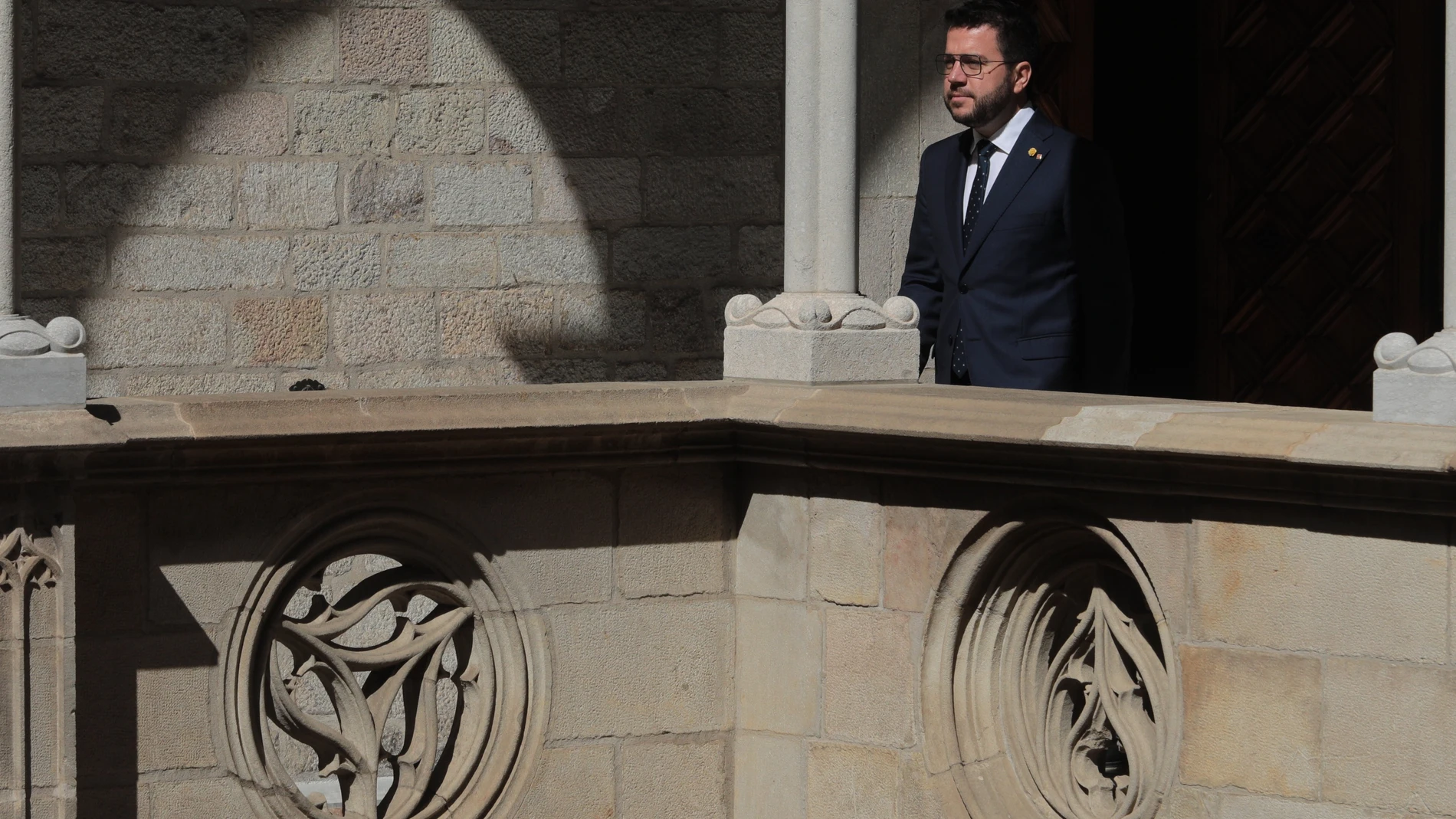 El presidente de la Generalitat, Pere Aragonès, comparece en el Palau de la Generalitat para anunciar cambios en el Govern. EUROPA PRESS-KIKE RINCÓN 12/06/2023