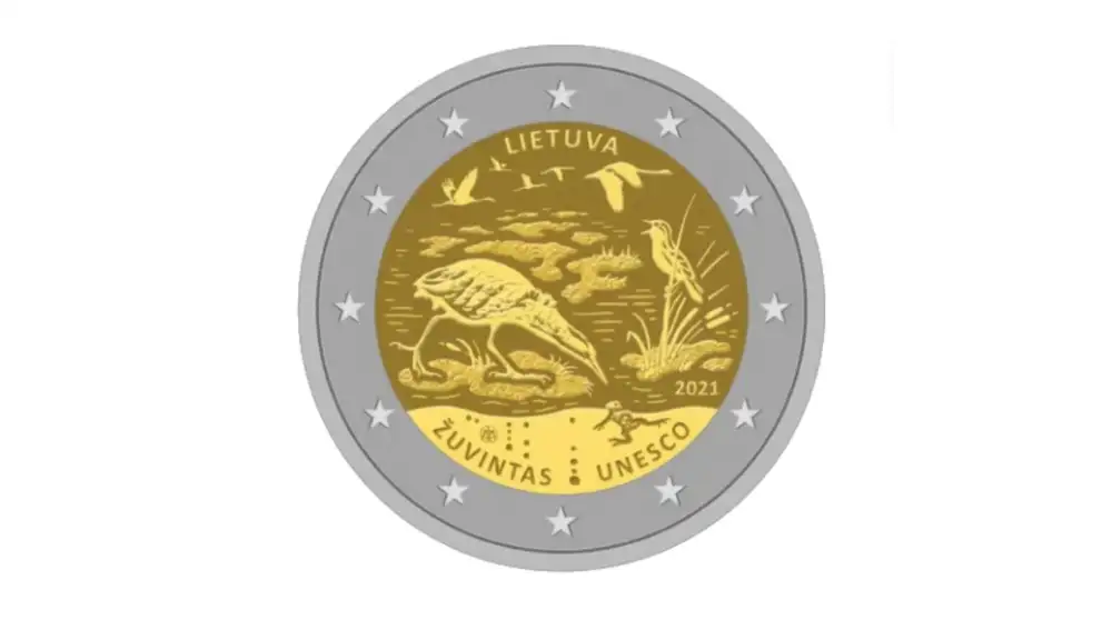 Moneda conmemorativa de la Reserva de la Biosfera de Zuvintas de 2021