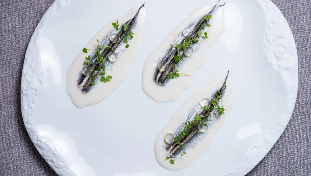 Boquerón marinado en ajoblanco