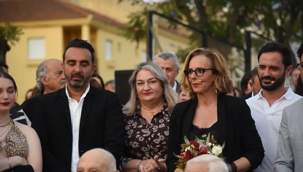 Fidel Albiac y Rocío Carrasco en el homenaje a Pedro Carrasco