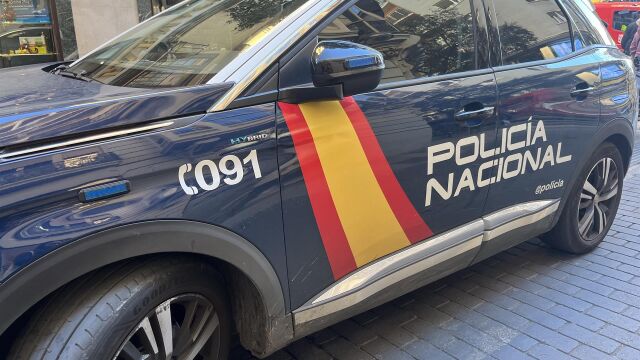 Un coche patrulla de la Policía Nacional