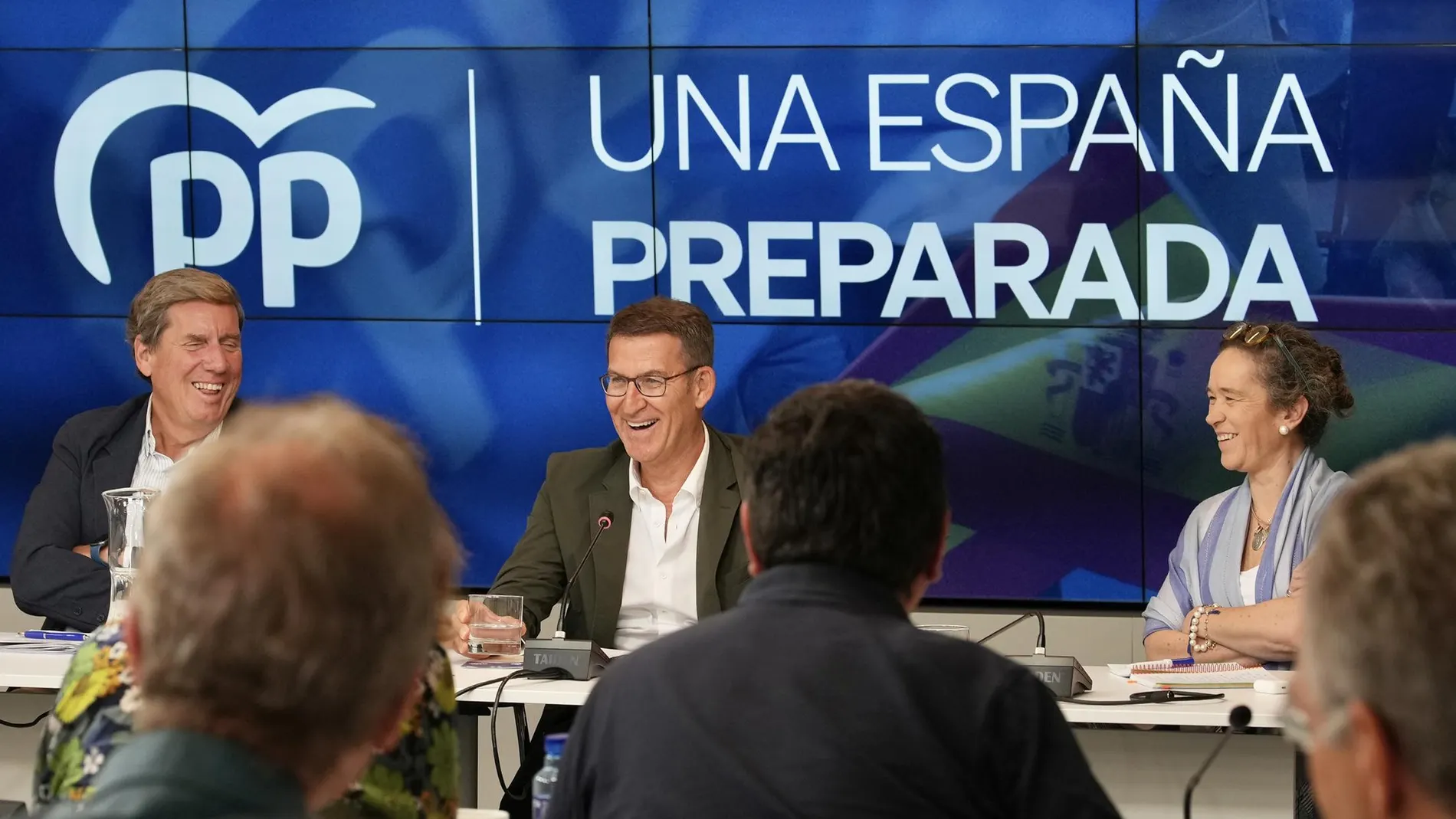El líder del PP, Alberto Núñez Feijóo en rueda de prensa