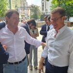 Alfonso Fernández Mañueco junto a Núñez Feijóo en el acto celebrado en Madrid