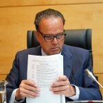 El presidente del Consejo de Cuentas de Castilla y León, Mario Amilivia, comparece en las Cortes