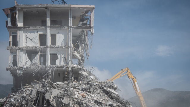 Los escombros del barrio residencial de Nurdagi