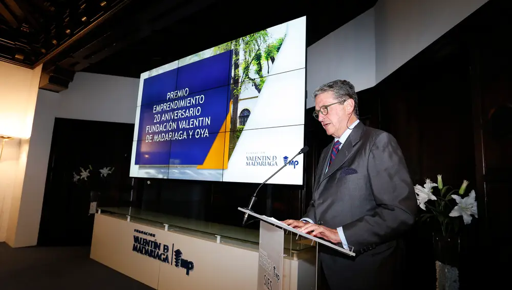 El presidente de la entidad, Valentín Madariaga, hizo un resumen de la trayectoria de la Fundación Madariaga y su vinculación con el emprendimiento