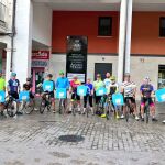 Ciclistas participantes de la peregrinación hasta Madrid