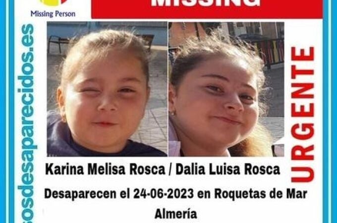 Desaparecidas dos menores de cuatro y nueve años de edad en Roquetas de Mar (Almería) desde el pasado sábado