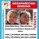 Desaparecidas dos menores de cuatro y nueve años de edad en Roquetas de Mar (Almería) desde el pasado sábado