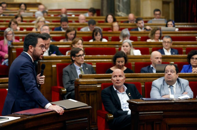 Sesión del control al Govern en el Parlament de Cataluña