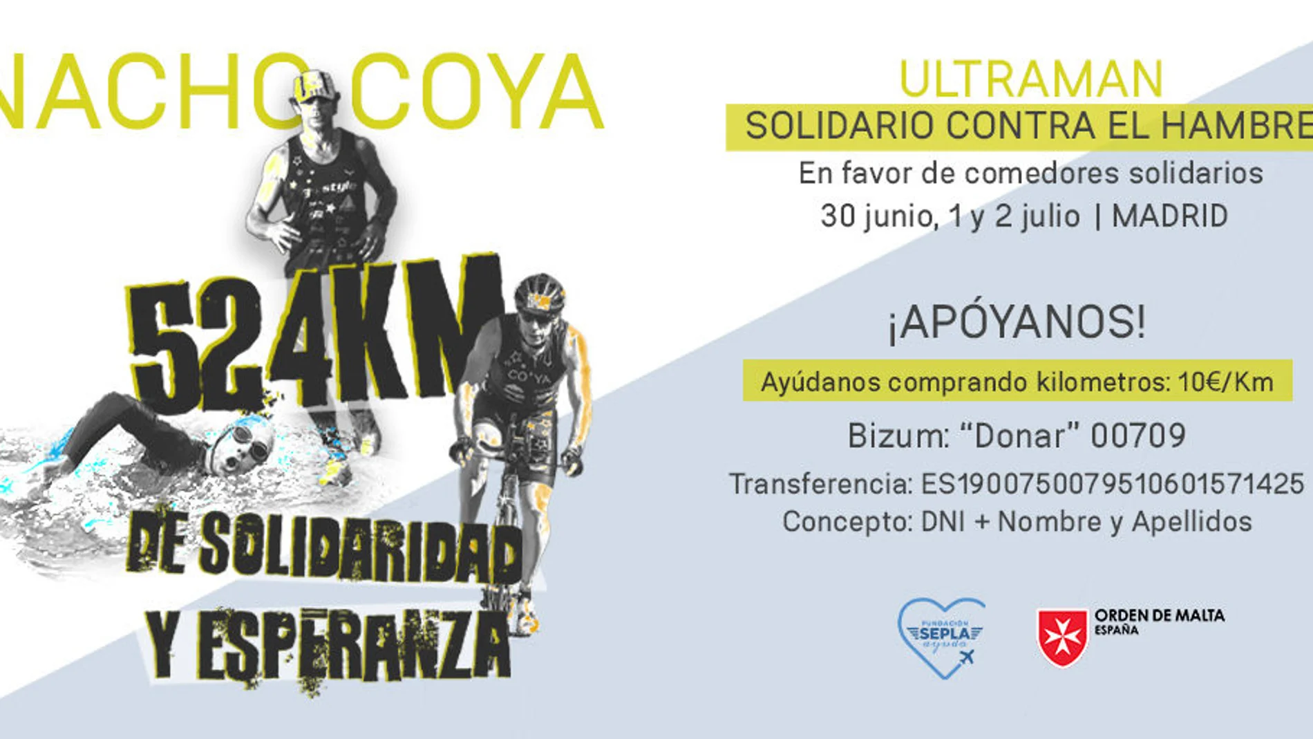 Ultraman solidario este fin de semana para recaudar fondos para los comedores solidarios