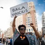 Una concentración contra el racismo en Madrid, en apoyo al futbolista Vinicius