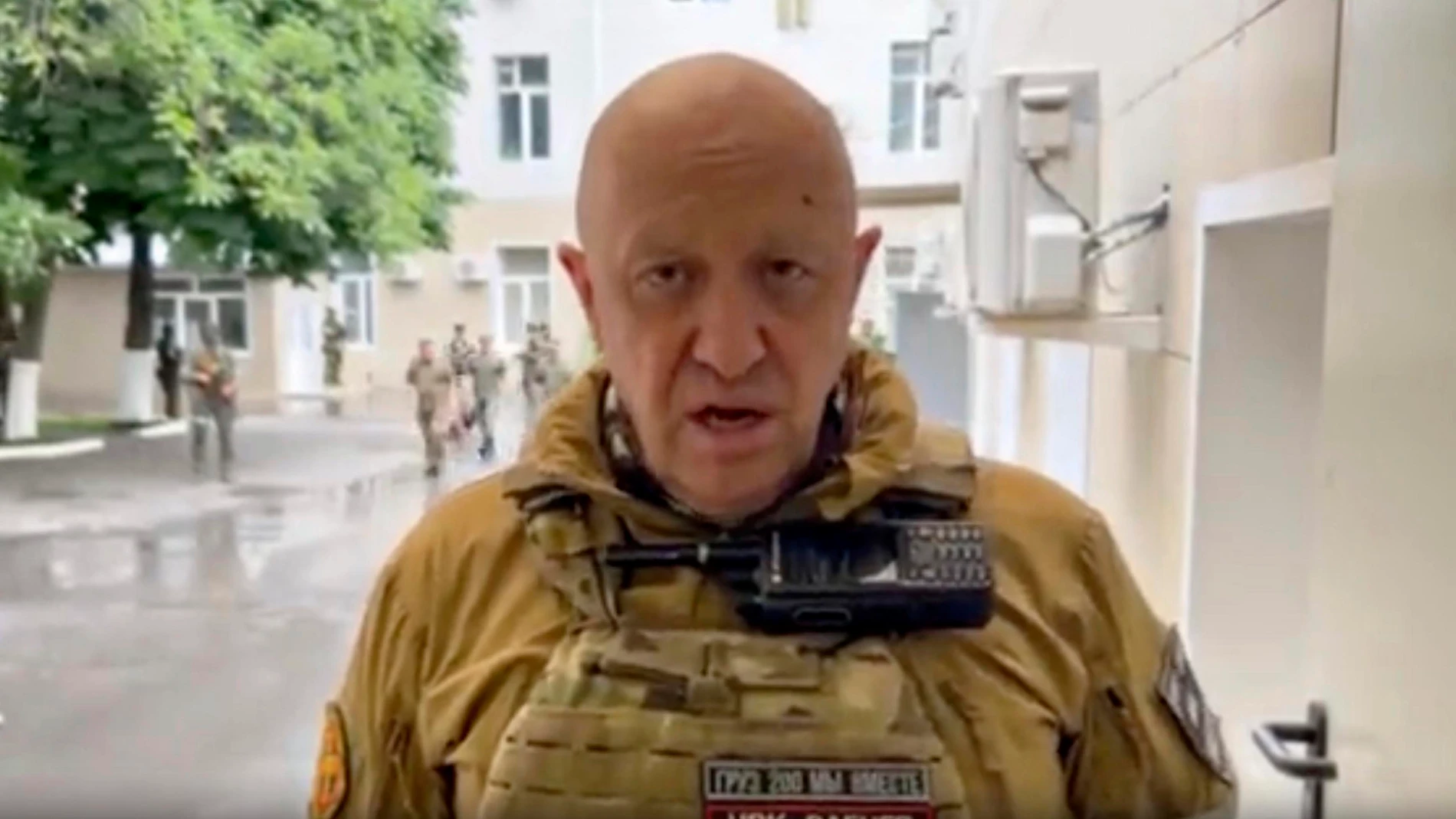 June 24, 2023, Rostov-on-Don, Donetsk Oblast, Ukraine: A screen grab of Russian Yevgeny Prigozhin, owner of the Wagner Group of mercenaries broadcasting from inside the Russian Military Southern District headquarters surrounded by his loyal fighters, June 24, 2023 in Rostov-on-Don, Russia. Prigozhin launched a rebellion against Moscow accusing the government of lying to the nation and corruption. 24/06/2023