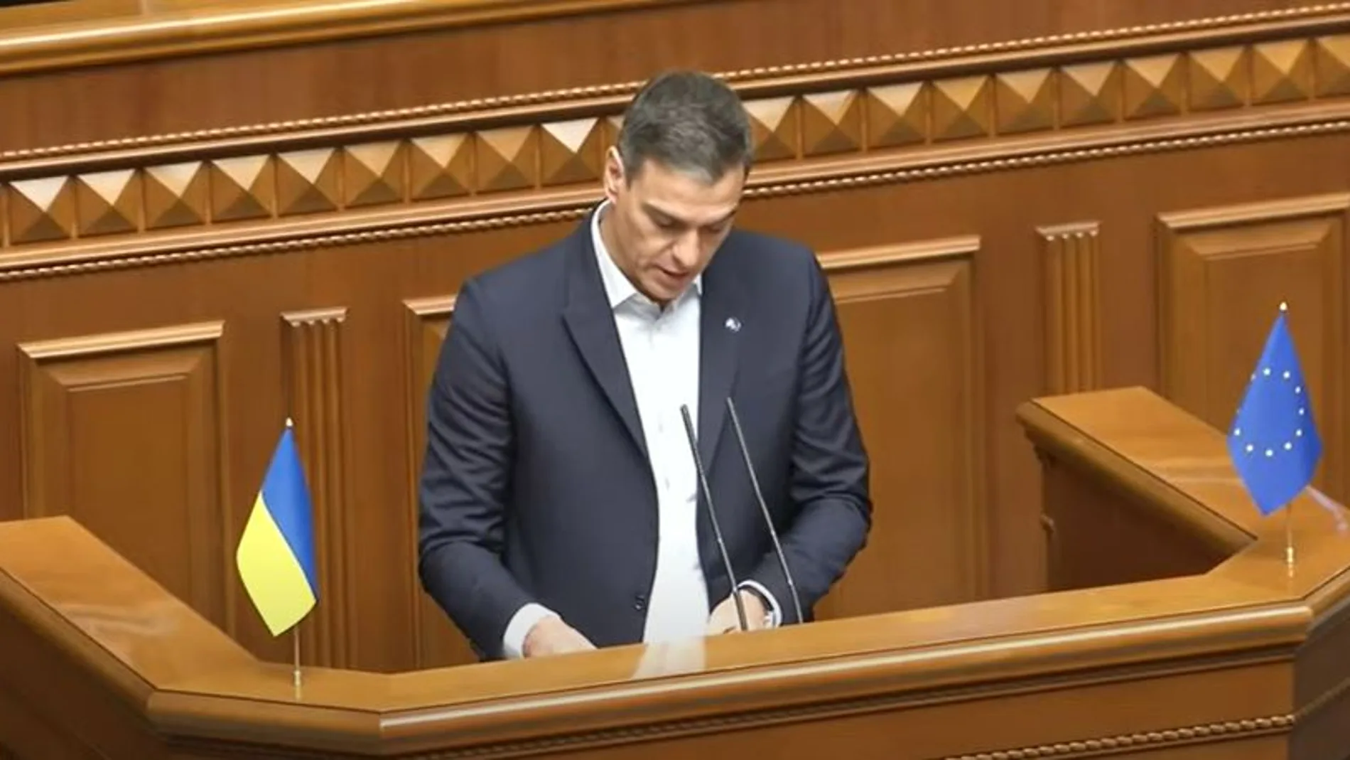 Sánchez, en su intervención ante el parlamento ucraniano Sánchez, en su intervención ante el parlamento ucraniano