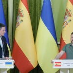 Spain's Prime Minister Pedro Sanchez visits Kyiv