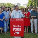El secretario general del PSOE-A, Juan Espadas