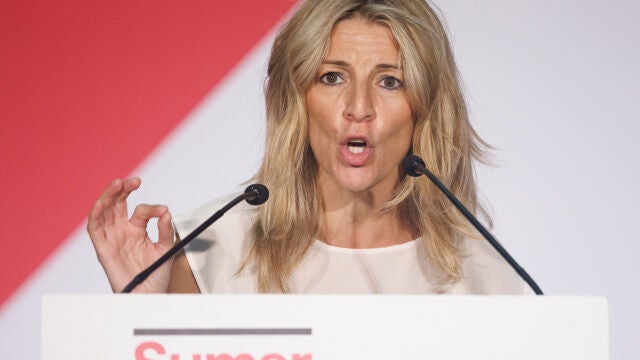 Yolanda Díaz participa en un acto de precampaña de Sumar en Toledo