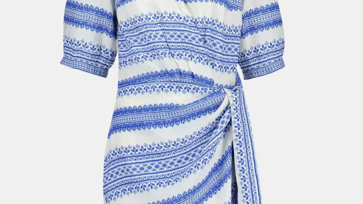 Vestido corto con lino 