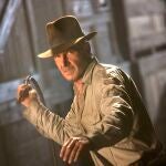 Harrison Ford is shown in a scene from the summer blockbuster film, "Indiana Jones and the Kingdom of the Crystal Skull." 