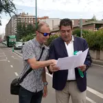 El concejal de Tráfico y Movilidad del Ayuntamiento de Valladolid, Alberto Gutiérrez Alberca, presenta la modificación del carril bici del paseo de Isabel la Católica