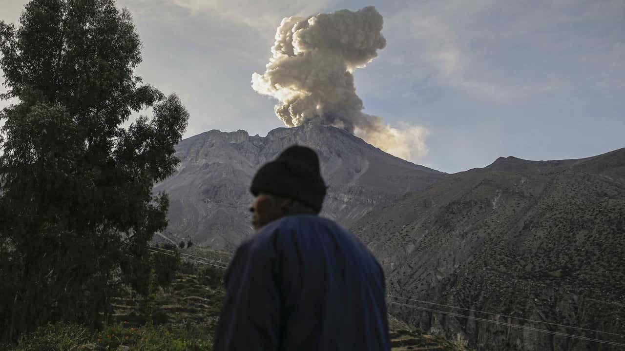 Peru declares a state of emergency in response to the eruption of the Ubinas volcano