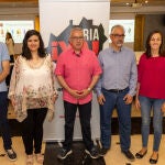 Silvia Largo, a la derecha, junto a Carlos Vallejo, Ángel Ceña, Rosalía Peña y Fernando Arévalo
