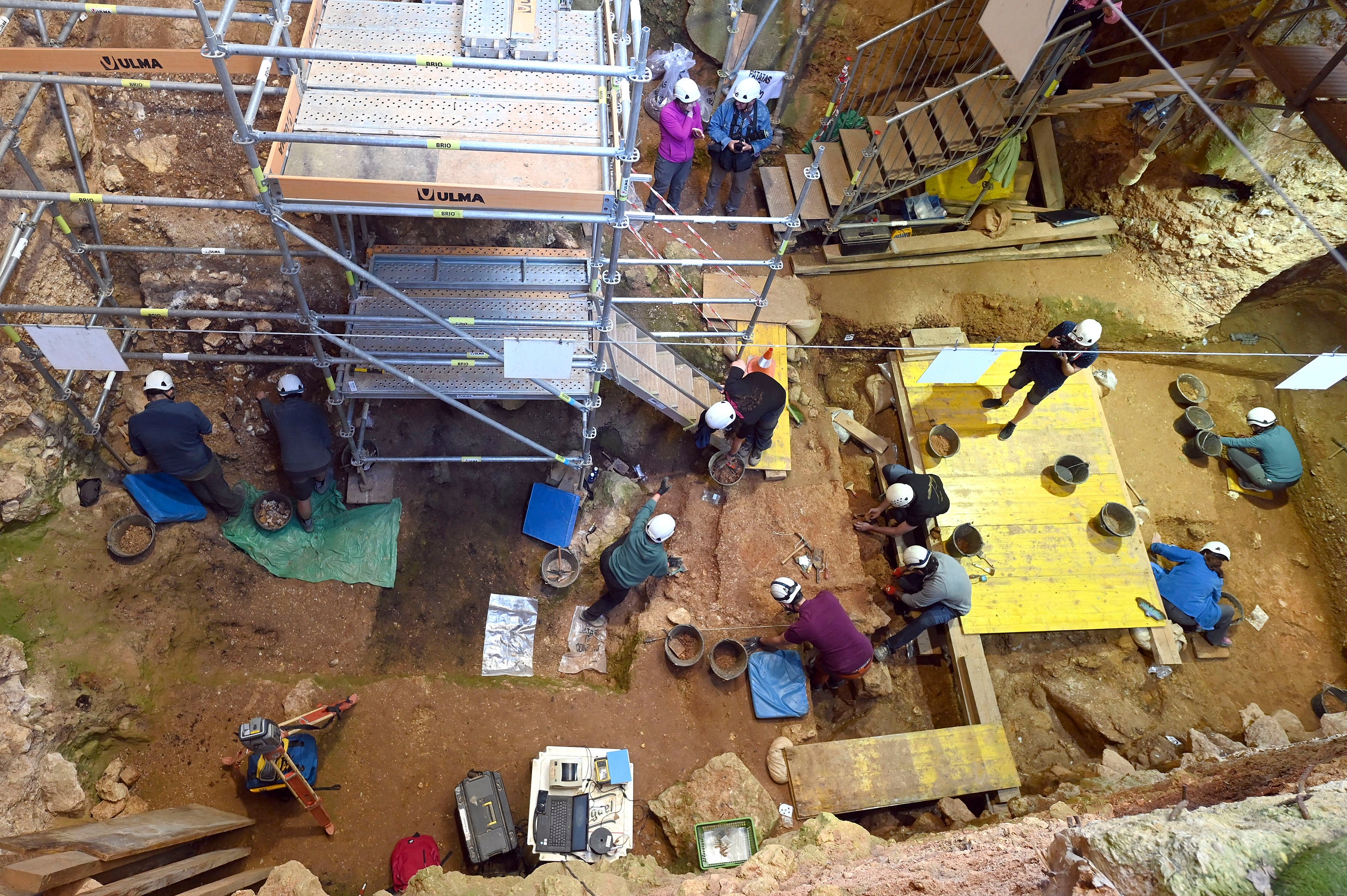 El equipo de investigación de Atapuerca continúa excavando el nivel TE7 de  Sima del Elefante en busca de más restos humanos de "Pink"