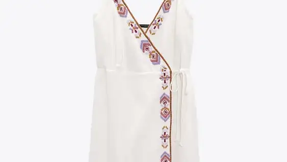 Vestido corto bordados