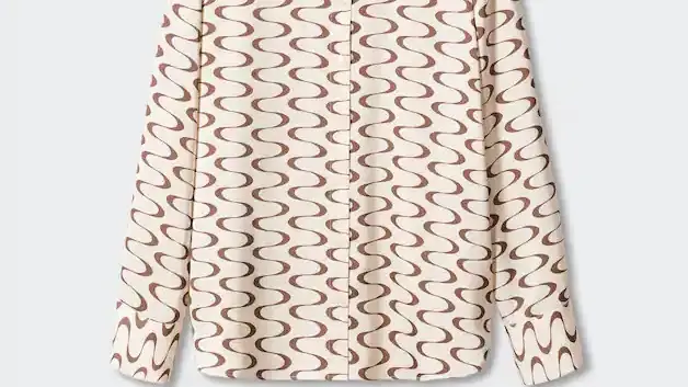 Camisa satinada estampada
