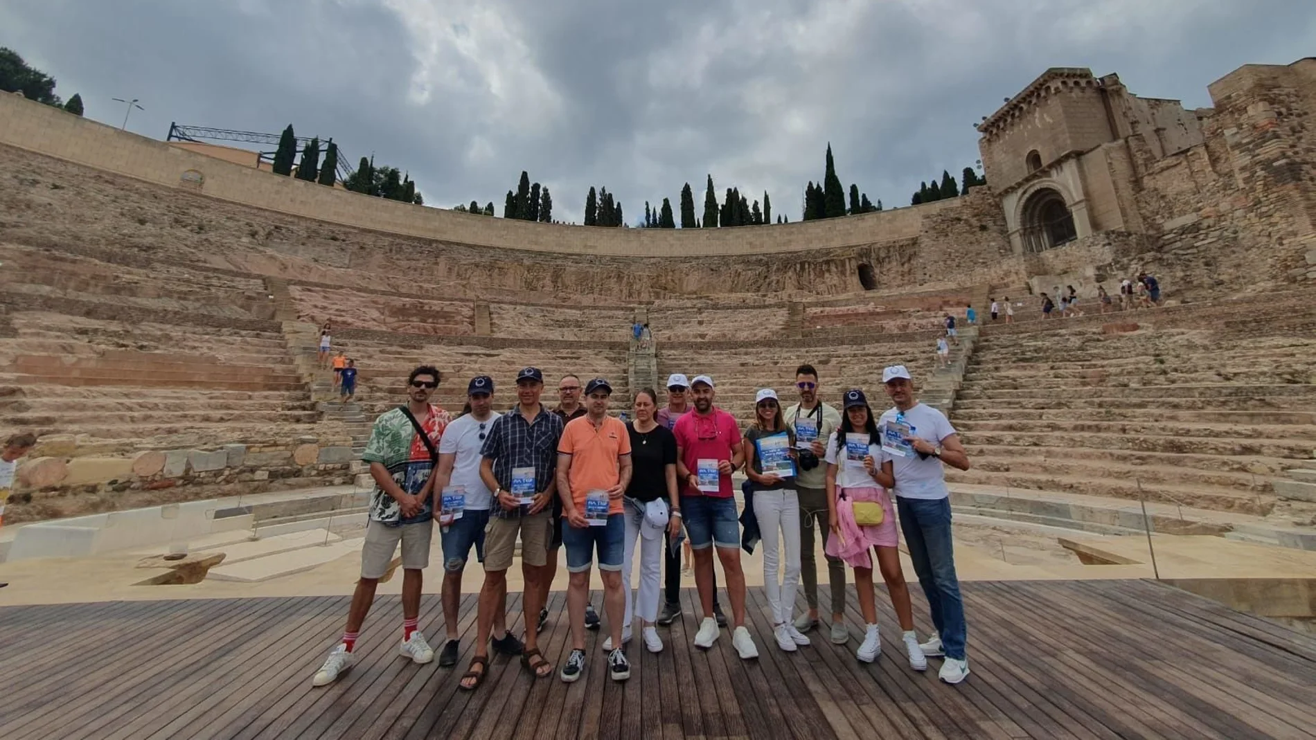 Los representantes de la empresa española líder en la touroperación de grupos y circuitos turísticos visitaron el Teatro Romano de Cartagena
