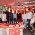 El secretario general del PSOECyL, Luis Tudanca, junto a dirigentes socialistas sorianos