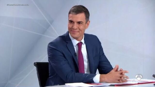 Pedro Sánchez, en una imagen del debate
