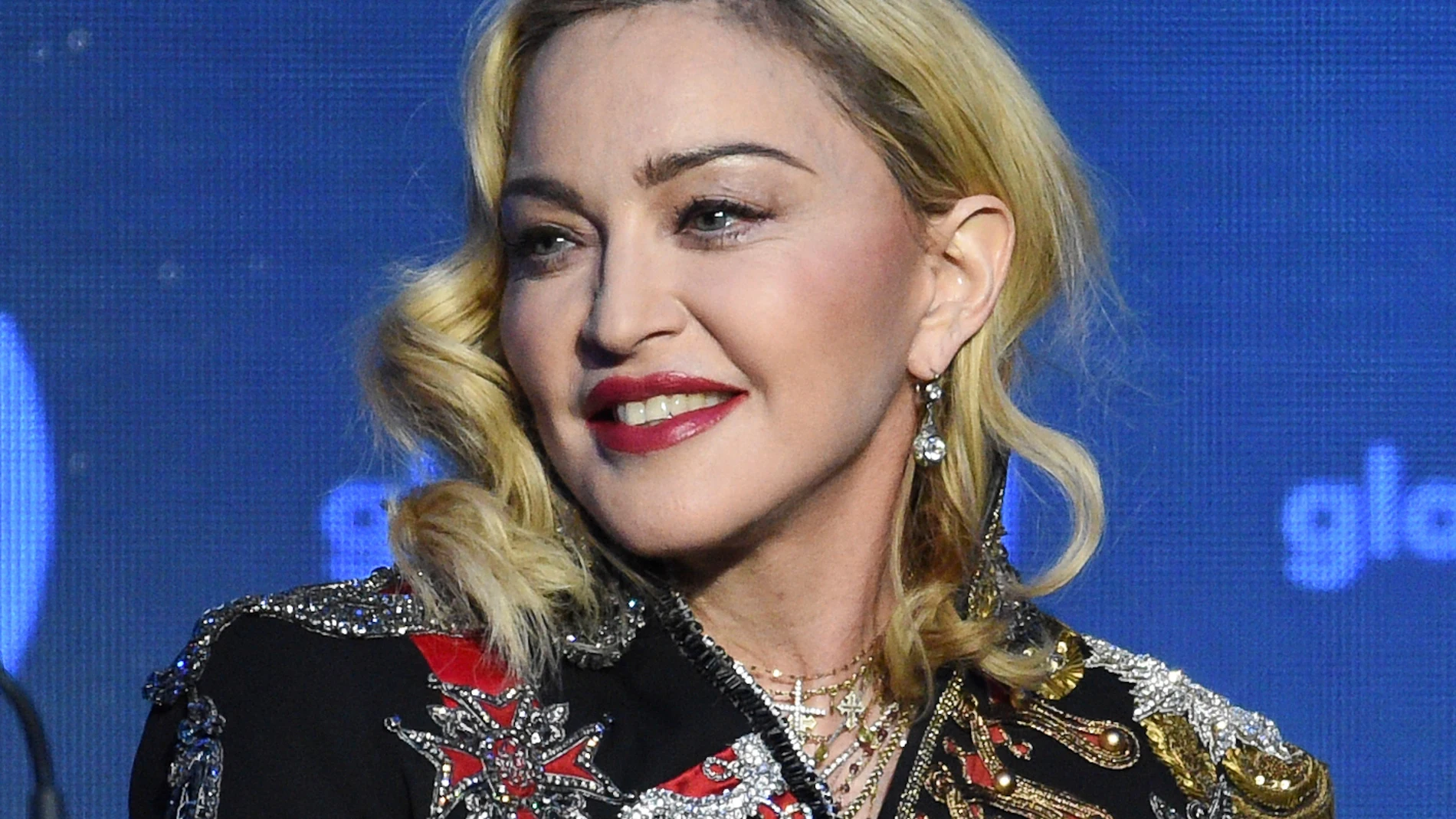 FILE - Madonna appears at the 30th annual GLAAD Media Awards in New York on May 4, 2019, in New York. . (Photo by Evan Agostini/Invision/AP, File)
