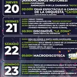 Cartel de fiestas de Mózar de Valverde (Zamora) con la programación