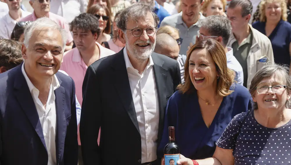 Esteban González Pons, Mariano Rajoy y María José Catalá, hoy en Valencia